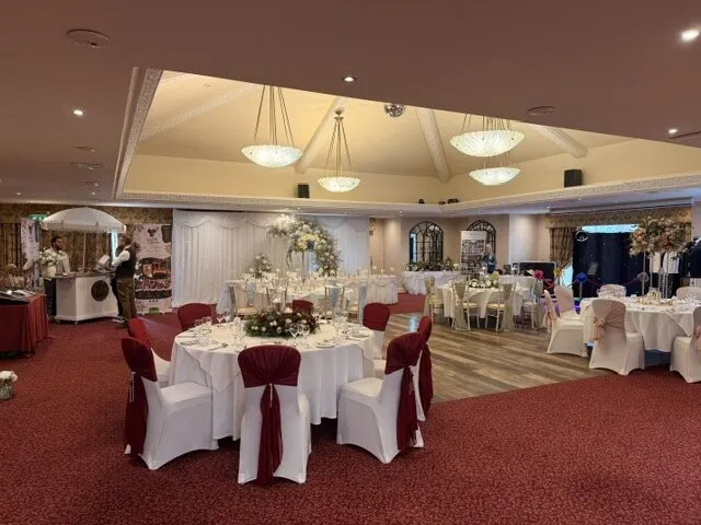 The function room at the Mount Pleasant Hotel in Doncaster, dressed for the wedding fair