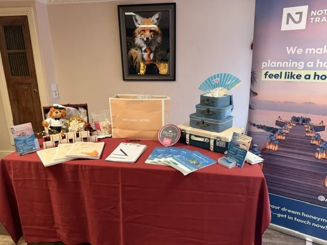 Not Just Travel’s honeymoon and destination wedding display